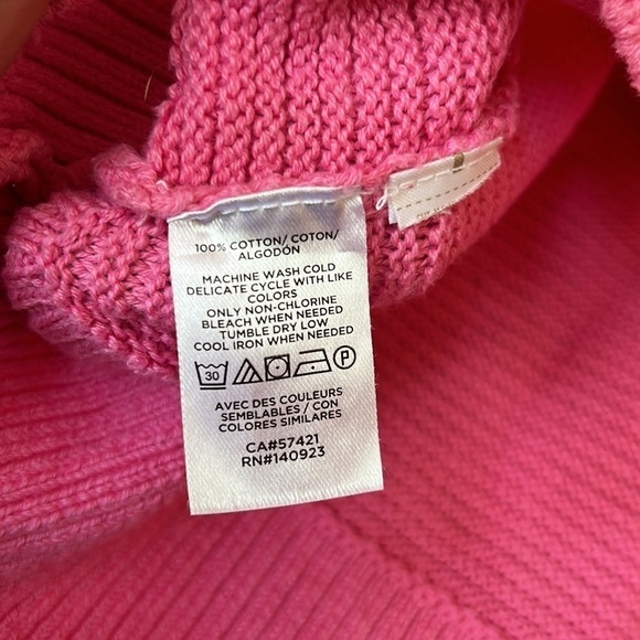Loft Pink Cotton Summer Sweater - Picture 3 of 6